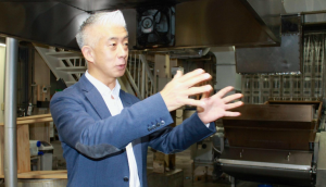Masuda explains the finer points of sake production